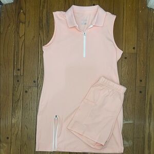 Sleeveless Peach Golf Dress with Shorts NWOT